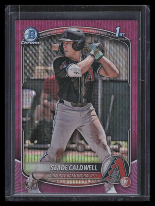 2025 Bowman Chrome Prospects Fuchsia Wave Refractor Slade Caldwell RC 95/199