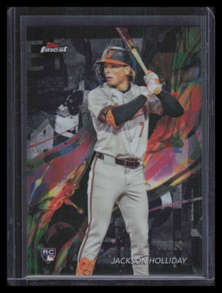 2024 Finest Black Refractor 76 Jackson Holiday Rookie 5/20 Common