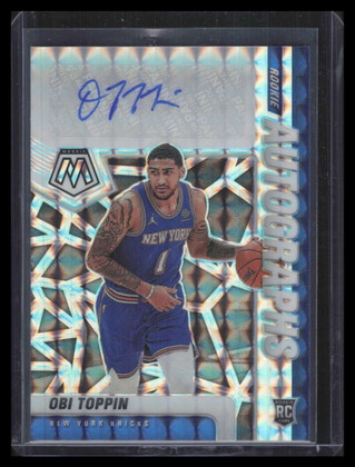 2020-21 Panini Mosaic Rookie Autographs Mosaic 22 Obi Toppin Rookie Auto