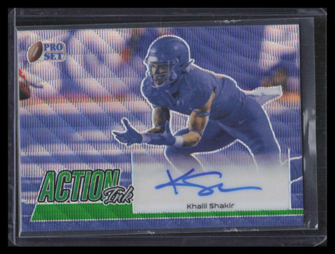 2022 Leaf Pro Set Metal Action Ink Wave Green aiks1 Khalil Shakir RC Auto 4/10