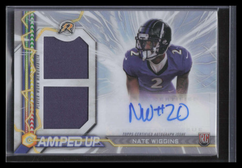 2024 Topps Resurgence Amped Up Rookie Autographs Nate Wiggins RC Jersey Auto