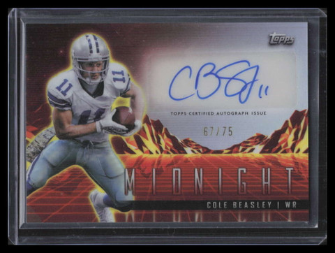 2024 Topps Midnight Horizon Signatures Dusk HZSCBE Cole Beasley Auto 67/75