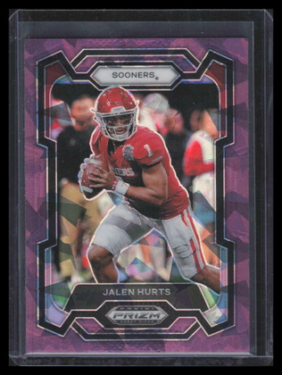 2024 Panini Prizm Draft Picks Prizms Purple Ice Refractor 99 Jalen Hurts 56/149