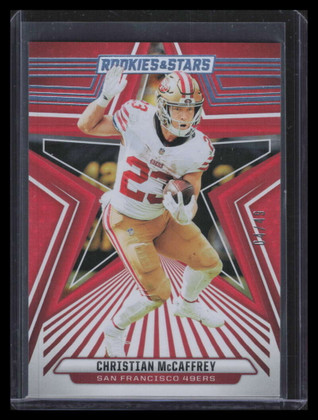 2024 Rookies and Stars Red and Blue 85 Christian McCaffrey 4/49