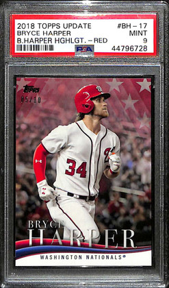 2018 Topps Update Bryce Harper Highlights Red bh17 Bryce Harper 5/10 PSA 9 MINT