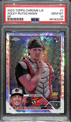 2023 Topps Chrome Logofractor Photo Variations 1 Adley Rutschman RC SP PSA 10