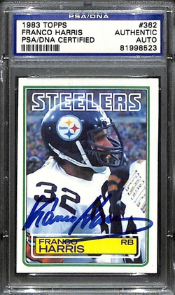 1983 Topps 362 Franco Harris PSA/DNA Certified Authentic Auto