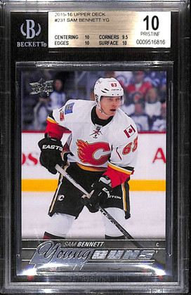 2015-16 Upper Deck 231 Sam Bennett Rookie YG Young Guns BGS 10 PRISTINE