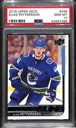 2018-19 Upper Deck 248 Elias Pettersson Rookie YG Young Guns PSA 10 GEM MT 664
