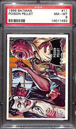 1966 Topps Batman Black Bat 11 Poison Pellet Joker PSA 8 NM-MT
