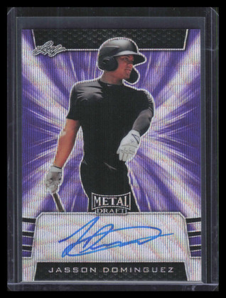 2019 Leaf Metal Draft Purple Wave bajd1 Jasson Dominguez Rookie Auto 10/15