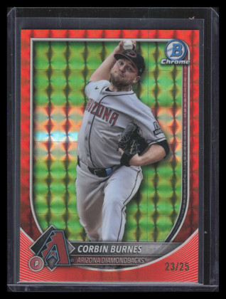 2025 Bowman Chrome Orange Geoemetric Refractor 94 Corbin Burnes 23/25