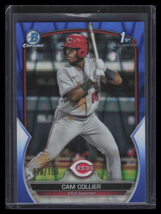2023 Bowman Chrome Prospects Blue RayWave Refractor Cam Collier Rookie 78/150