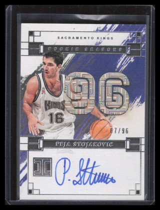 2023-24 Panini Impeccable Rookie Seasons Signature 11 Peja Stojakovic Auto 67/96