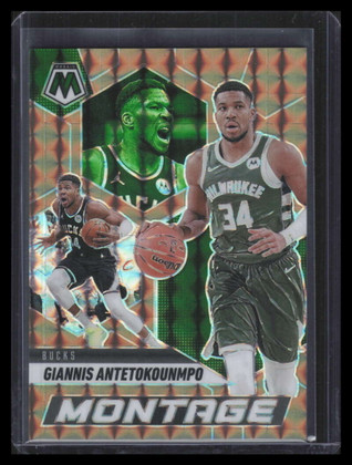 2024-25 Panini Mosaic Montage Mosaic Bronze 17 Giannis Antetokounmpo 20/75