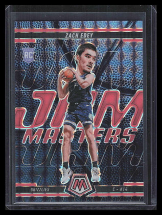 2024-25 Panini Mosaic Jam Masters Mosaic Red Fluorescent 6 Zach Edey RC 31/75