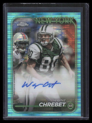 2024 Topps Chrome Autographs Aqua Sonar Refractor Wayne Chrebet Auto 104/199