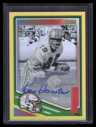 2025 Score Signatures Gold Zone 299 Ken Houston Auto 9/50