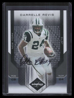 2007 Leaf Limited 255 Darrelle Revis Rookie Auto 68/299