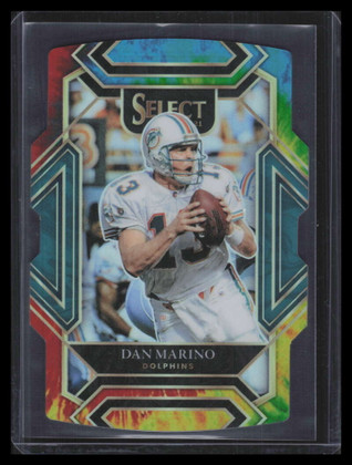 2021 Select Prizm Tie Dye Die Cut Refractor 235 Dan Marino 8/25 Club Level