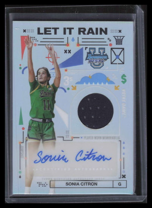 2024-25 Bowman's Best U Let It Rain Relic Autographs Sonia Citron RC Jersey Auto