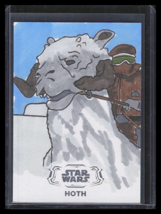 2024 Topps Star Wars Hyperspace Silver Foil NNO Ryan Johnston Hoth Tauntaun 1/1