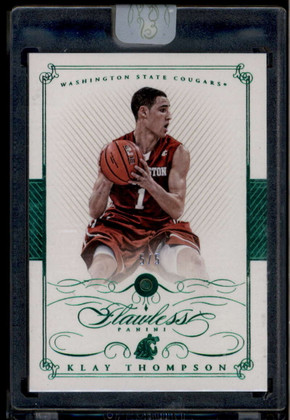 2014-15 Panini Flawless Emerald 140 Klay Thompson AM Emerald Diamond Gem 5/5