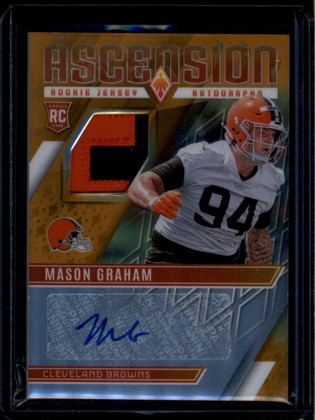 2025 Panini Phoenix Ascension Logo Autographs 6 Mason Graham RC Patch Auto 7/10
