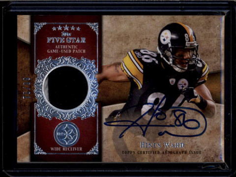 2011 Topps Five Star Veteran Autographed FSSPHW Hines Ward Patch Auto 76/99