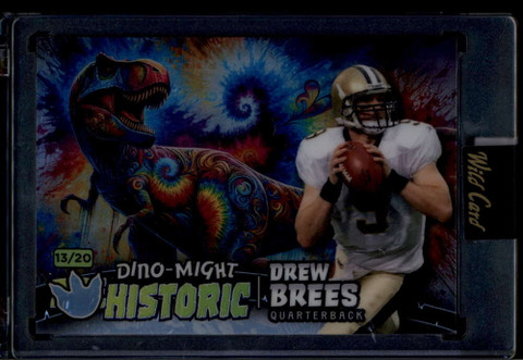 2024 Wild Card Alumination Dino-Might Tyrannosaurus Rex Tie Dye Drew Brees 13/20