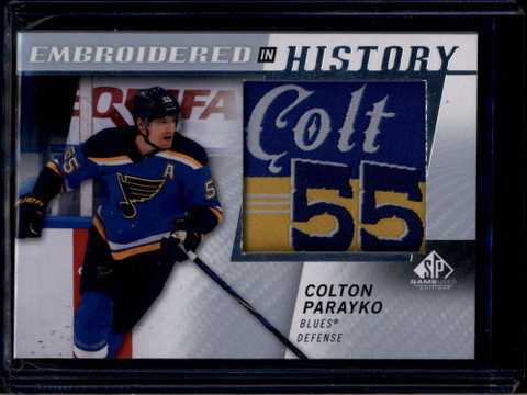 2021-22 SP Game Used Embroidered in History 34 Colton Parayko Patch