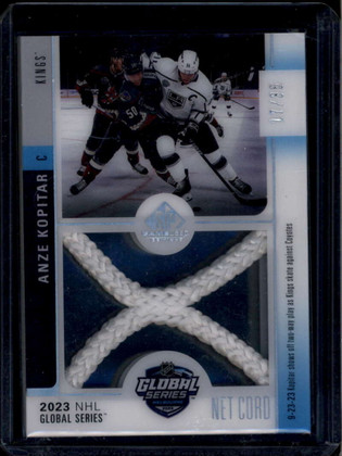 2024-25 SP Game Used Global Series Melbourne GSNKO Anze Kopitar Net Cord 17/35