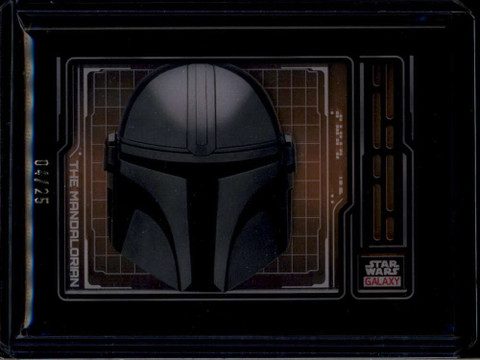 2024 Topps Chrome Galaxy Armor Shadowbox Orange Refractor The Mandalorian 4/25