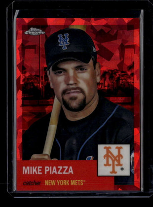 2022 Topps Chrome Platinum Anniversary Red Atomic Refractor Mike Piazza 87/100