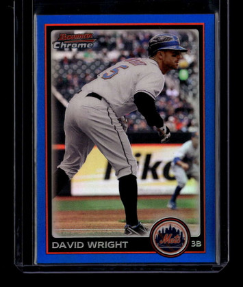 2010 Bowman Chrome Blue Refractor 92 David Wright 40/150