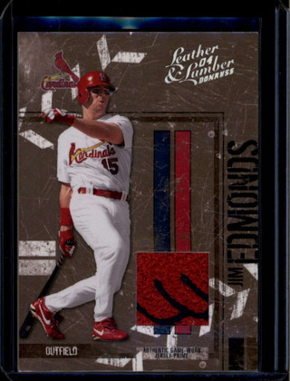 2004 Leather and Lumber Materials Jersey Prime 135 Jim Edmonds Logo Patch 4/25