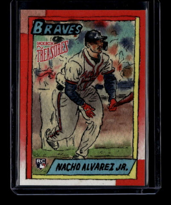 2025 Topps Shoebox Treasures First Light '90 Redux Stamp Nacho Alvarez RC 57/99