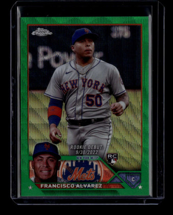 2023 Topps Chrome Update Green Wave Refractor Francisco Alvarez Rookie 35/99