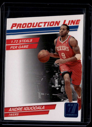 2010-11 Donruss Production Line Die Cuts Sapphire 83 Andre Iguodala 42/49