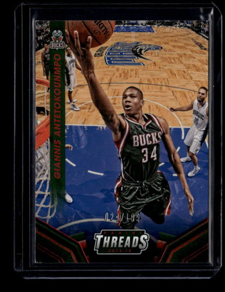 2014-15 Panini Threads Century Proof Red 64 Giannis Antetokounmpo 24/199