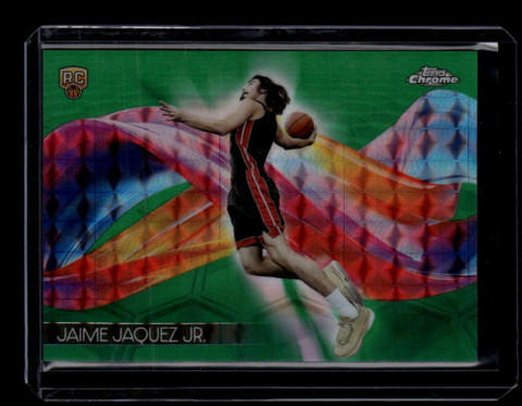 2023-24 Topps Chrome Helix Geometric Green Refractor h14 Jaime Jaquez Jr. Rookie