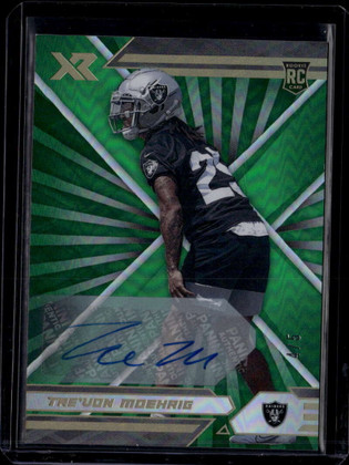 2021 Panini XR Autographs Green 135 Tre'von Moehrig Rookie Auto 4/5