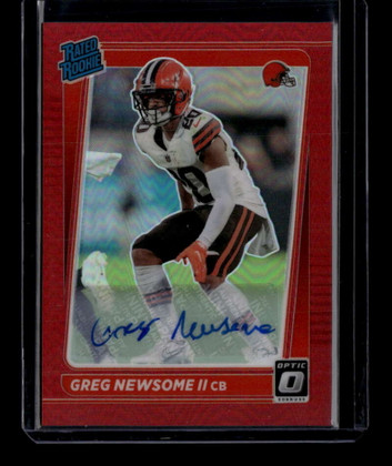 2021 Donruss Optic Rated Rookies Autographs Red Greg Newsome II RC Auto 34/35