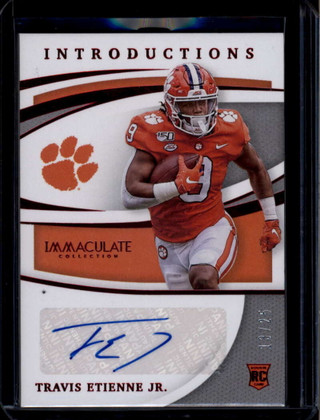 2021 Immaculate Collegiate Introductions Autographs Travis Etienne RC Auto 13/25