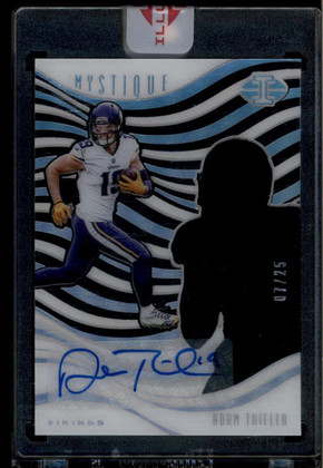 2018 Panini Illusions Mystique Autographs Holo Silver 20 Adam Thielen Auto 7/25