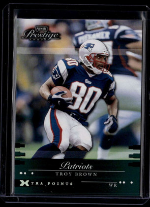 2002 Playoff Prestige Xtra Points Green 86 Troy Brown 111/150
