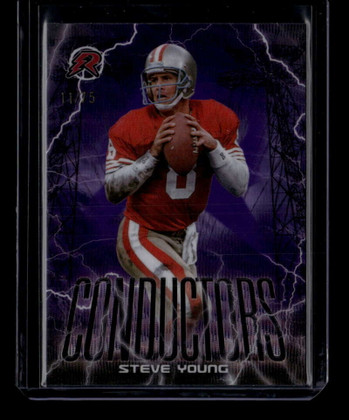 2024 Topps Resurgence Conductors Purple Surge Refractor c22 Steve Young 11/75