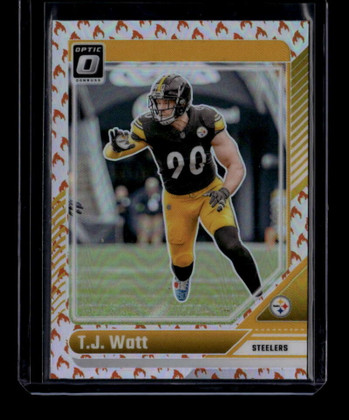 2024 Donruss Optic Fire Refractor 169 T. J. Watt