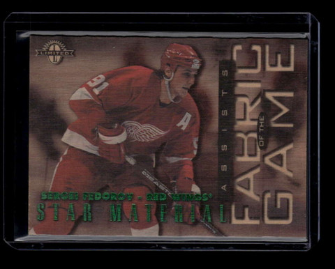 1997-98 Donruss Limited Fabric of the Game 6 Sergei Fedorov S 558/750 Star