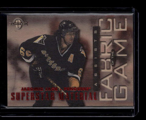 1997-98 Donruss Limited Fabric of the Game 14 Jaromir Jagr SS 279/500 Superstar